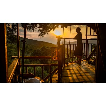 Cena sull’albero a Todi nel bosco con terrazza in esclusiva